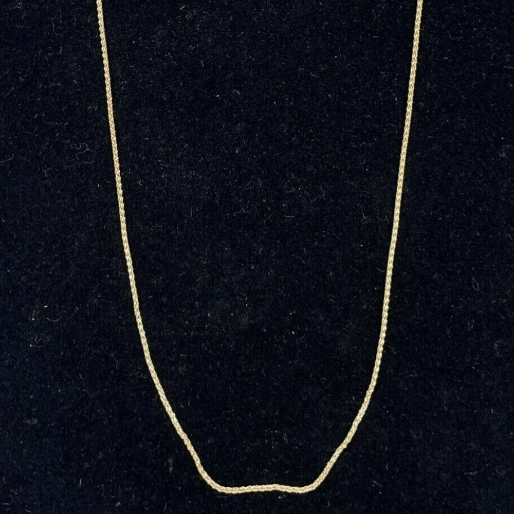 Balestra 18K Yellow Gold Spiga Chain 18" Necklace Italy Lobster Clasp (R127)